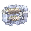 Compresor de aire de tornillo de ahorro de energía de compresión de dos etapas (KD75-7II)